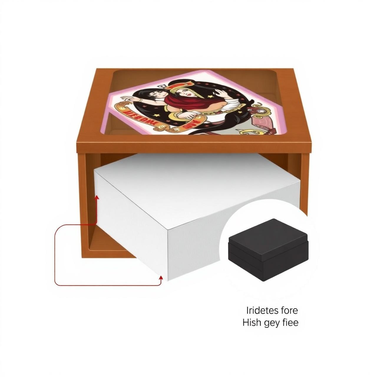 Premium Custom Deck Box layers cutaway